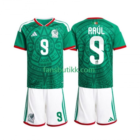 Fotballdrakt Mexico Raul Jimenez 9 World Cup Barn Hjemmetrøye 2026 Kortermet
